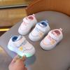 Lichtgevende babyschoentjes: Antislip Zachte Zool Sneakers voor Baby's & Peuters (0-2 jaar) - Jongens & Meisjes, Wit, Lente/Herfst