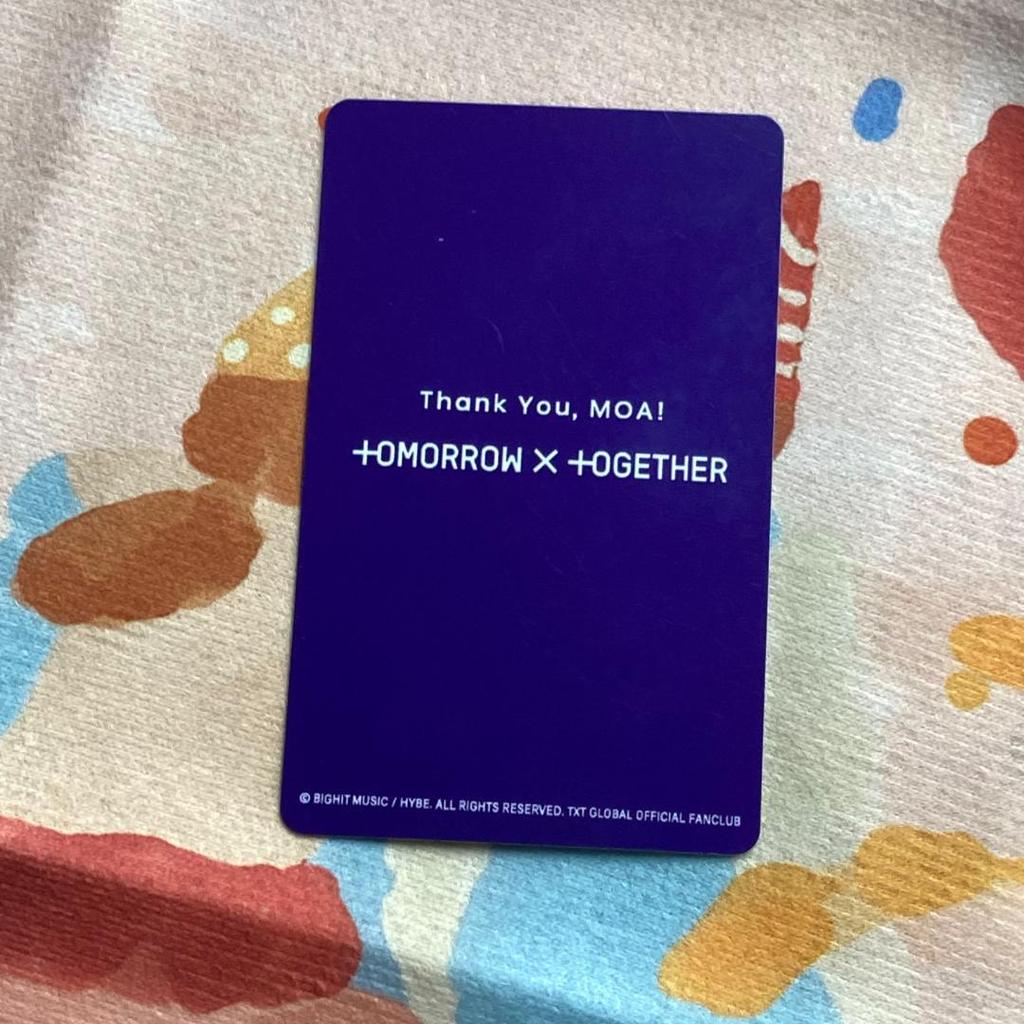 [USED] 2024 Beomgyu TXT Membership MOA FC Questionnaire Trading Card