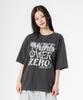 MOZMOZ Pixel Flower Oversized Pigment Short Sleeve T-Shirt Charcoal
