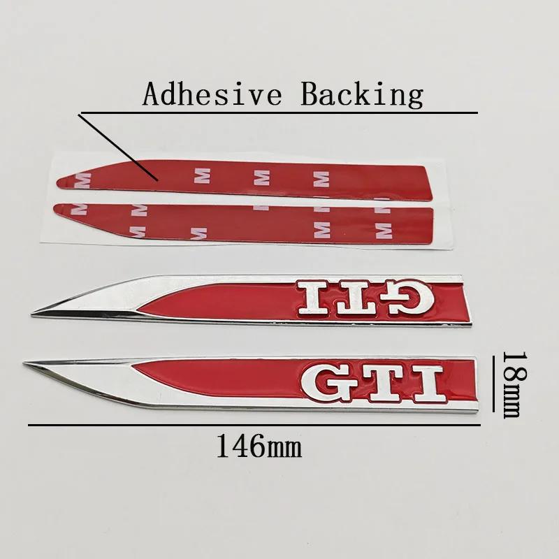 Golf 3 4 MK3 MK4 2026 Hot For VW VOLKSWAGEN 2Pcs Metal Car Sticker Logo GTI Side Fender Bumper Strip Badge Emblem For Volkswagen