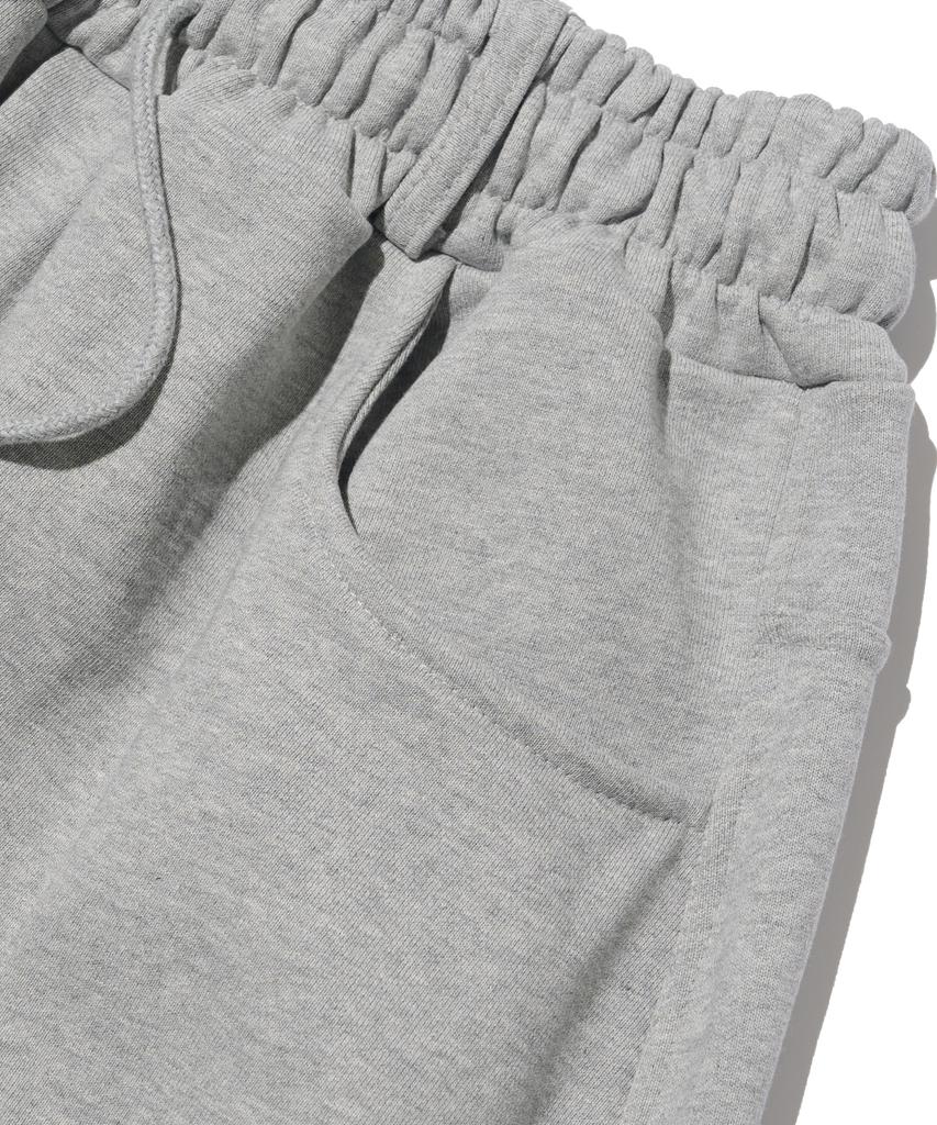 613SEOUL Curved Elastic Waist Training Pants (Gray)
