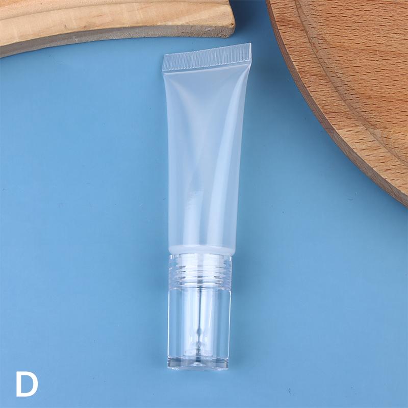 10G Průhledné měkké prázdné tuby na lesk na rty, nádobky na balzám na rty, plnitelné mini stlačovací kosmetické tuby, krém, pleťová voda, cestovní