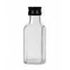 5X Glass Bottles Quadra 100ml With Cap For Vodka Juices Glass Bottle