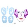 6 Stylesset Gesichtsschablone Wiederverwendbares Tattoo Kosmetik Malwerkzeug