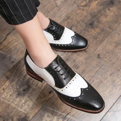 Fashion Spring Men Dress Shoes Lace Up Oxford Shoes Luxury Brand Business Leather Shoes Comfortable Pointed Shoe Male Casual Footwear