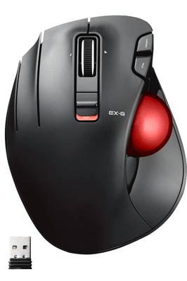 ELECOM Bezprzewodowa Mysz M-XT4DRBK-G Tylko Lewa Ręka Kciukowy Trackball 6 Przycisków Funkcja Nachylenia Optyczny Sensor Klasy Gamingowej Czarny