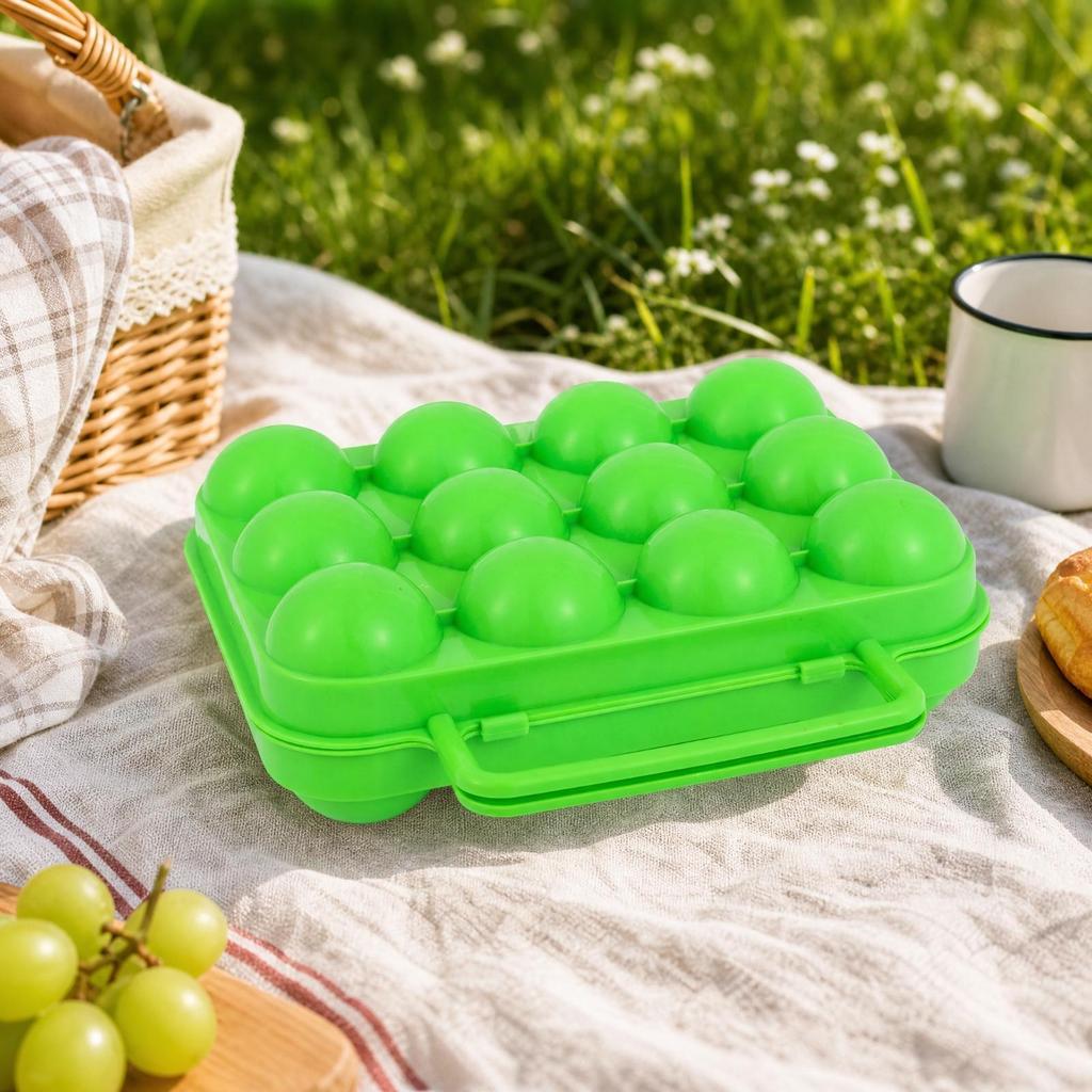 12-Egg Protection Container Travel-Friendly for Refrigerator Organization