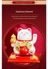 Solar-Powered Waving Lucky Cat Ornament for New Year and Car Dashboard