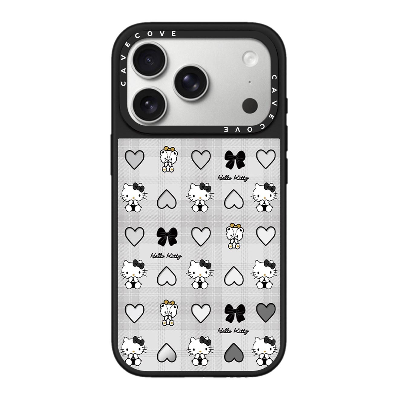 

Hollow Love Plaid Kitty & Miffy Rabbit Apple 17 Pro Max Phone Case 12 iPhone 14/13