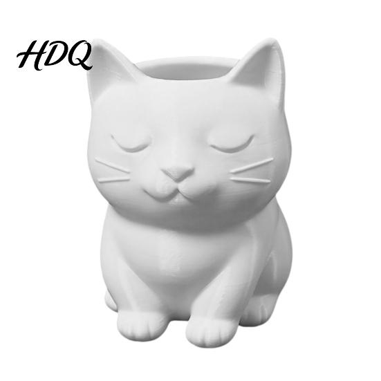 Healing Desk Decor Cat Pen Holder Cute Kitty Organizer for Stationery Storage