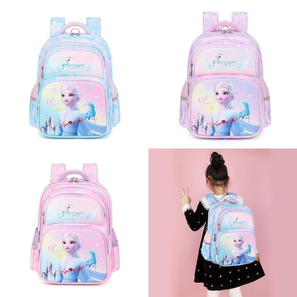 Adorable Cartoon Princess Backpack For Girls Oxford Fabric Lightweight And Spine-supportive