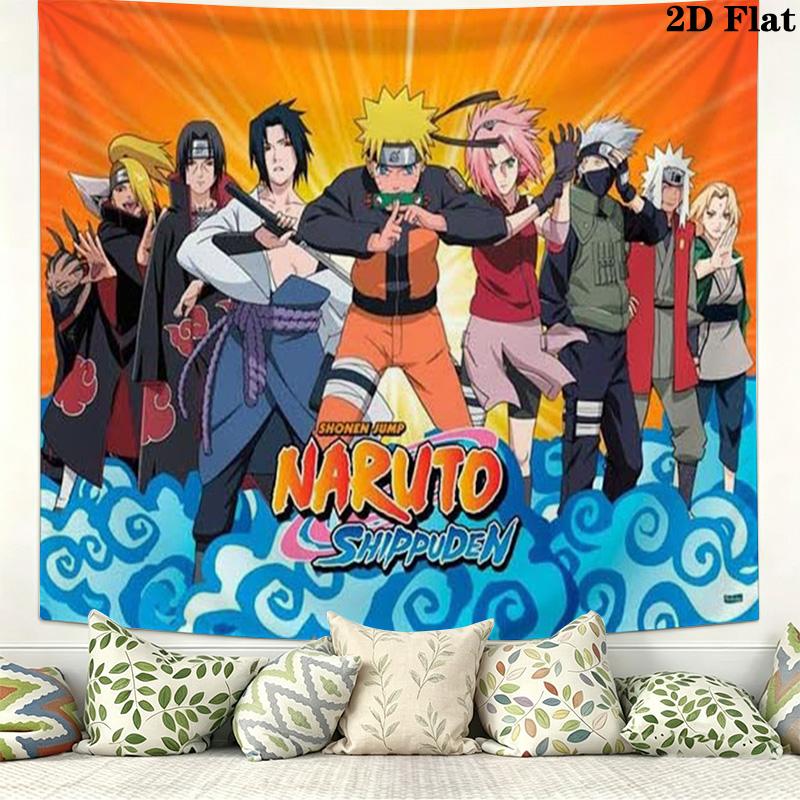 Anime NARUTO Wall Tapestry Aesthetic Wall Hanging Printed Fabric Blanket Decorative Tapestries for Bedroom Living Room Home Decor