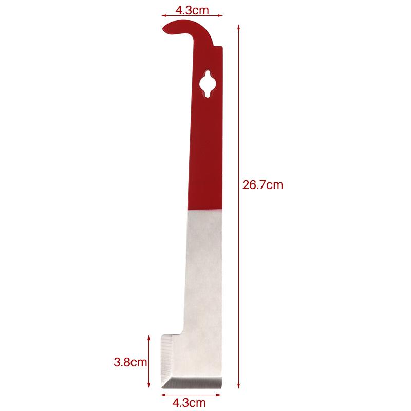 27CM Beekeeping Steel J Shape J-type Tool Bee Multifunctional Hook Tools Curved Red Tail Hive Scraper Beekeeping