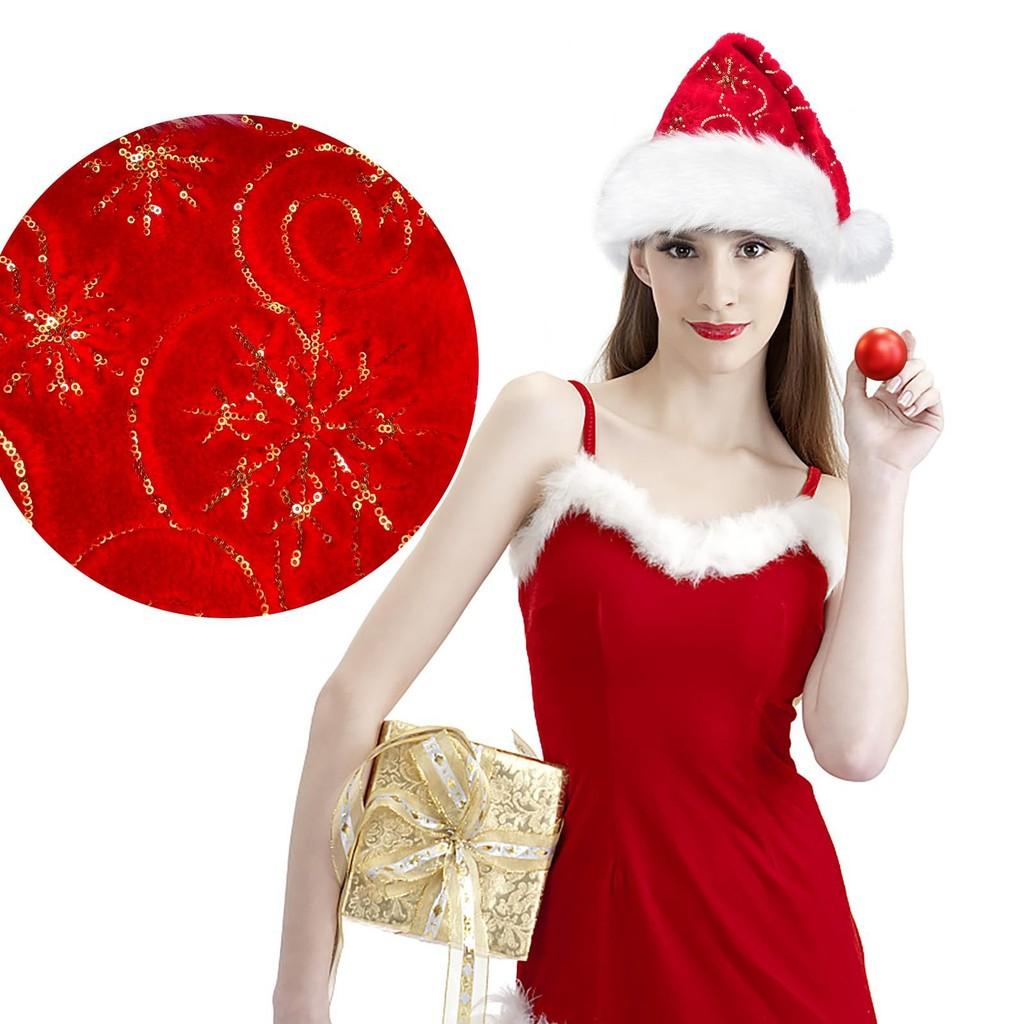 Christmas Beaded Plush Hat Ornaments Partys Dress Golds Embroidery Supplies
