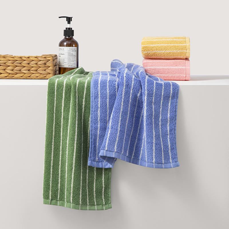 

Pure Cotton Adult Towel Pinstripe Face Bath Towel Thickened Gift Towel 34*75CM