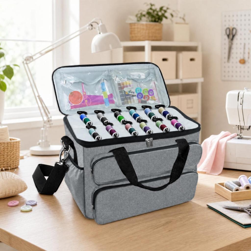 Travel Bag Lightweight Sewing Machine Storage with Multiple Pockets Tough