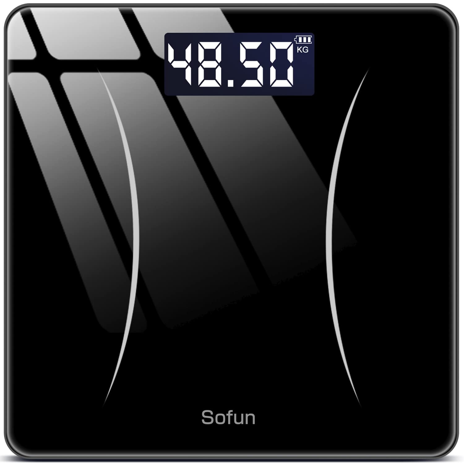 

Весы для тела Amazon Health Just Step Высокая Автоматическая мощность Поддерживает до Тело Закаленное Электронные Батарейки в комплекте [Новый, Эксклюзивный, Тонкий] Метр, Вкл, чёрный