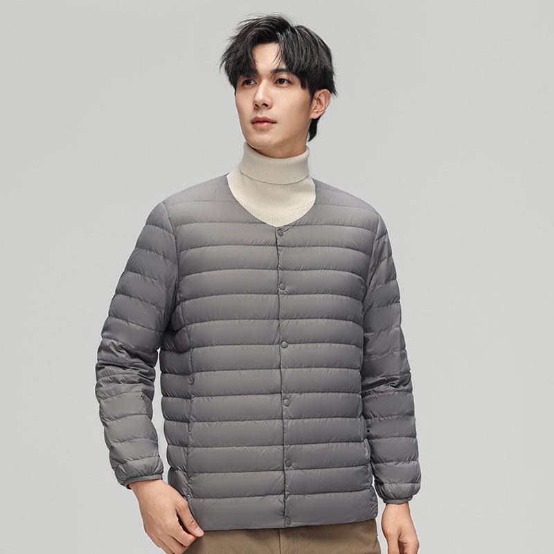 Men's Long Sleeve Down Jacket Liner, Wearable Inside & Outside for Autumn/Winter Warmth