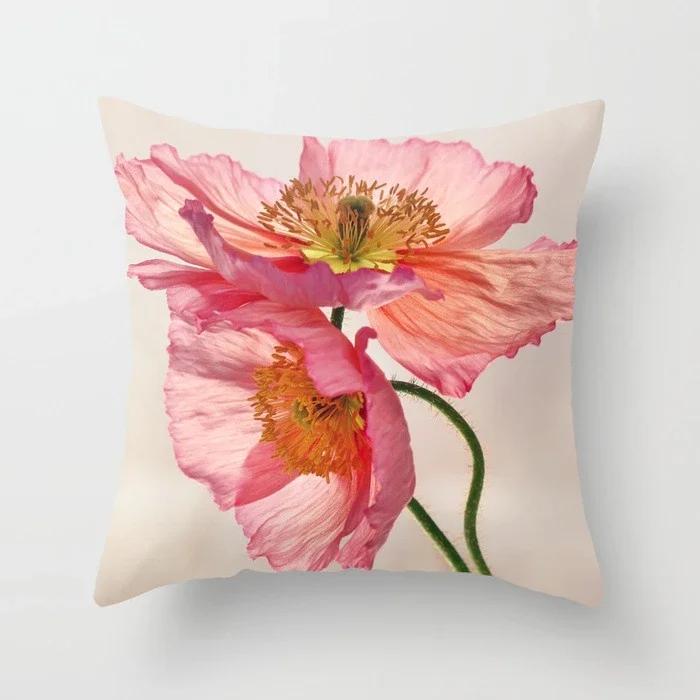 45X45Cm Flower Butterfly Pattern Decorative Cushions Pillowcase Polyester Cushion Cover Throw Pillow Sofa Decoration Pillowcover