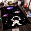 Astronaut Galaxy Printed Carpet with Star Constellations Black Backdrop Suitable for Use As an Anti-slip for Living Room Bedroom Sofas