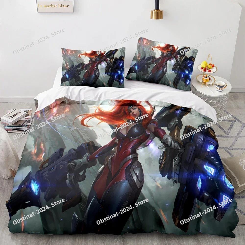 3D Print League of Heroes Bedding Set Single Twin Full Queen King Size Game Anime Bed Set Aldult Kid Bedroom Duvet Cover Sets