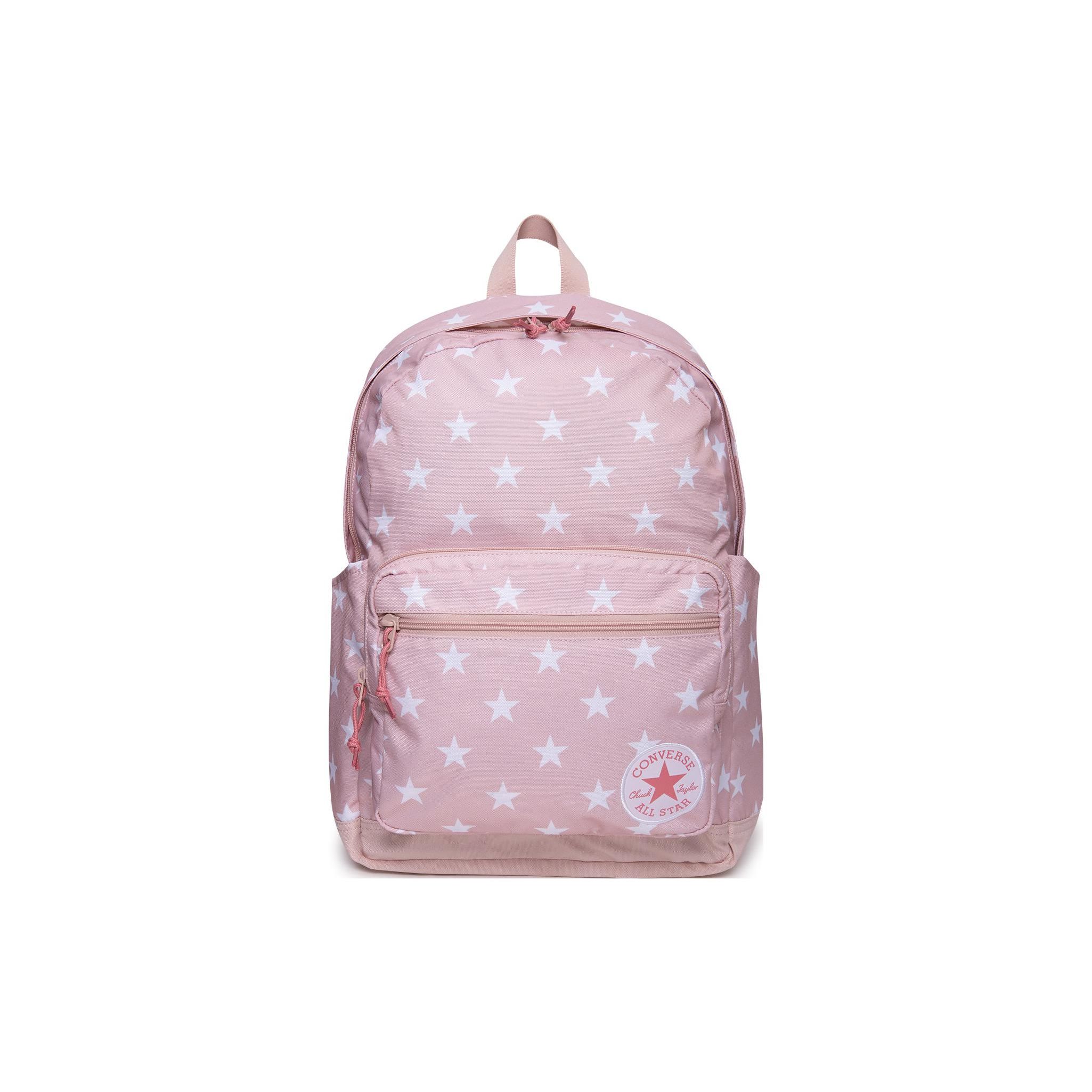 Converse Go 2 Large Capacity Star Print Polyester Backpack Unisex Backpacks Pink 10019901-A39 Pink