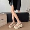 2025 Spring and Summer Models Versatile Fairy Style with Skirt Rhinestone Roman Beach Shoes Internet Celebrity Korean Version Platform Sandals Women