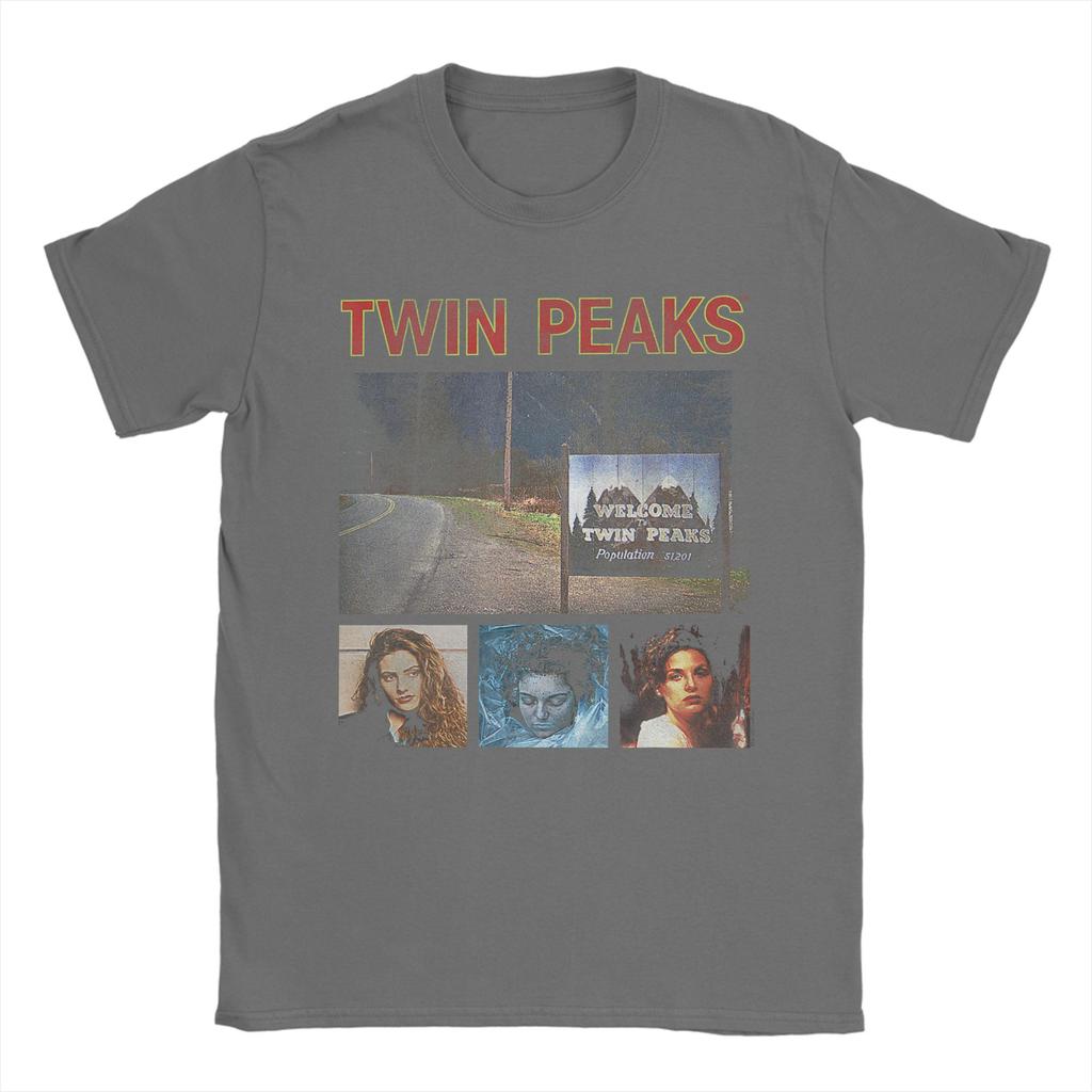 Twin Peaks Welcome Sign with Shelly T Shirts Unisex Pure Cotton Awesome TShirt Crew Neck Tee Shirt Short Sleeve Clothes Adult