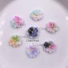 50Pcs Resin Kawaii Colorful 12mm Flower Flat Back Stone Gem DIY Wedding Scrapbook Christmas Art Decor Jewelry Crafts Accessories