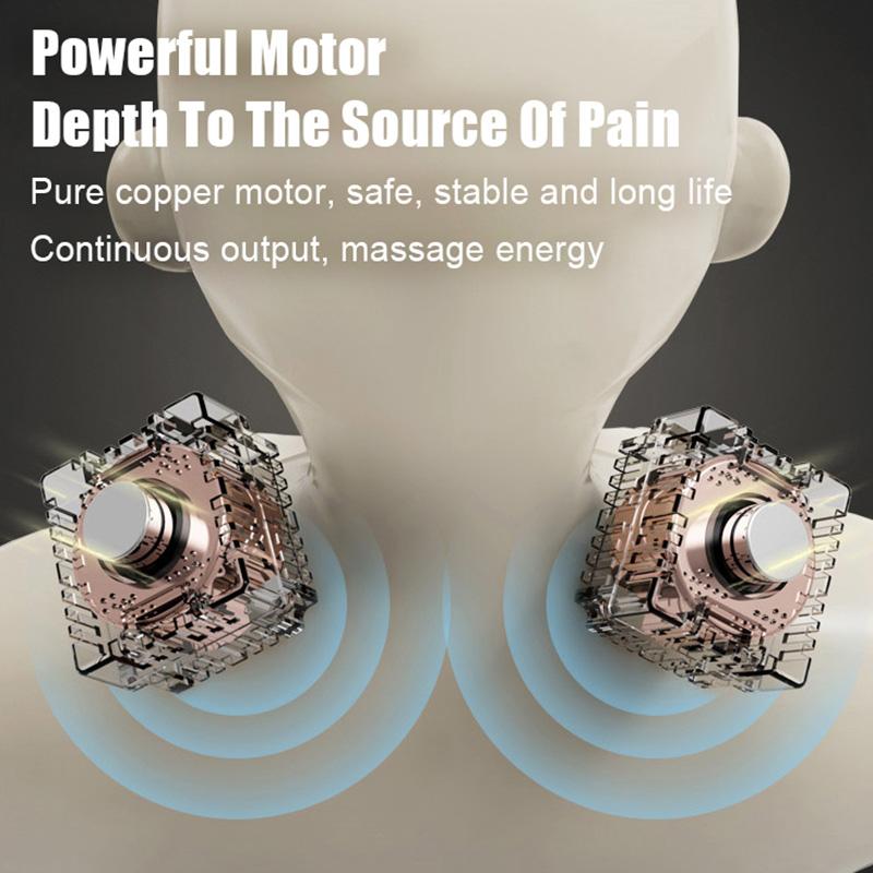 Masážny prístroj na krk a ramená na úľavu od bolesti 2023 Elektrické vyhrievanie v tvare písmena U Skladacia perkusná telová masážna šatka sviatočné darčeky