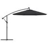 Vidaxl Replacement Cover for Garden Umbrella, Black, 300 Cm