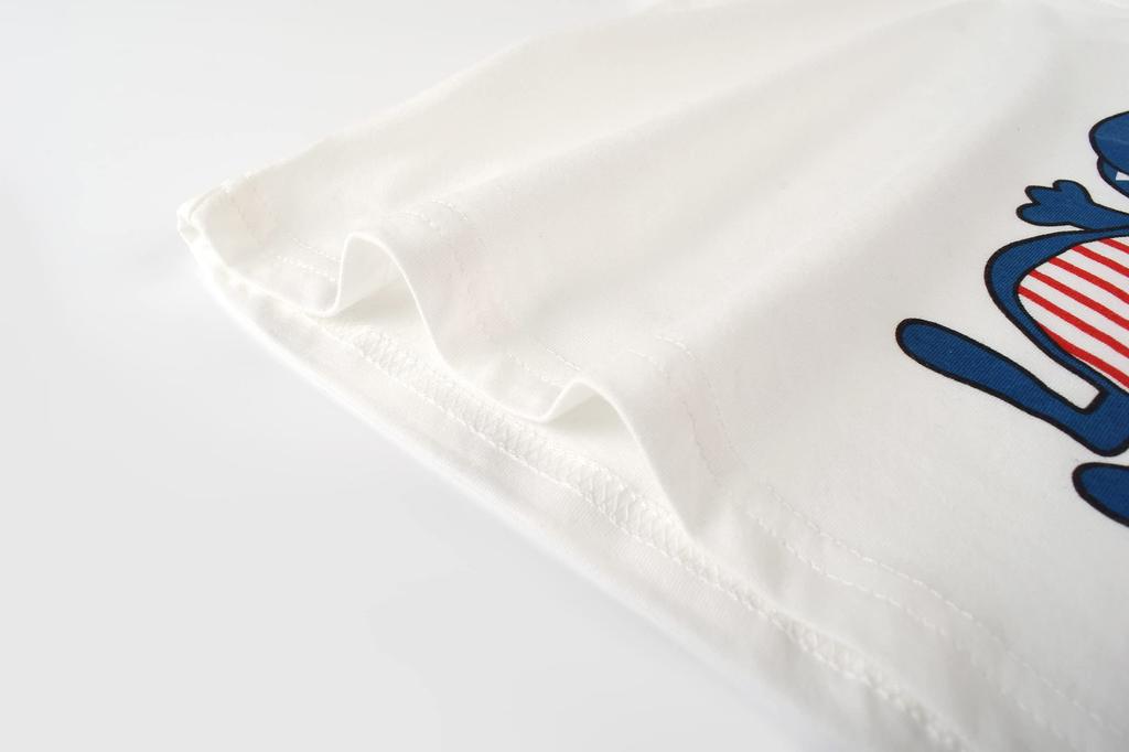 Baby summer cute dinosaur pattern bottoms set cotton comfort clothes [Yilaku] cut-and-sew T-shirt + cut-and-sew 2-piece 100%