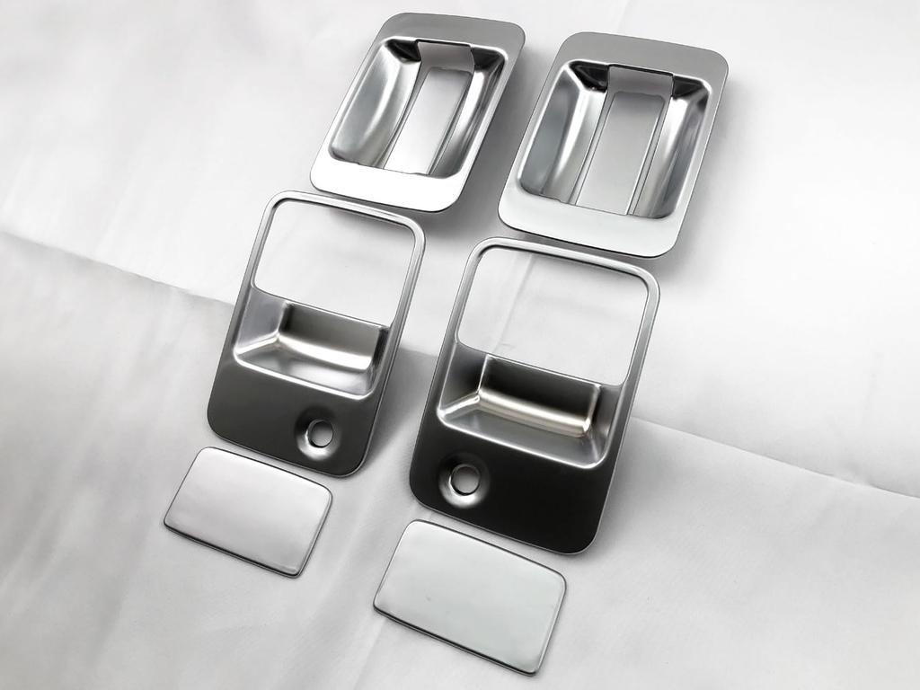 BRIGHTZ Jeu de poignées de porte et de plaques de bouton pour Acty Truck HA8 AH9 Argent Compatible avec et 9 Acty Trucks (Plaqué satiné) [DHC-NOBU-491] HA, A8,