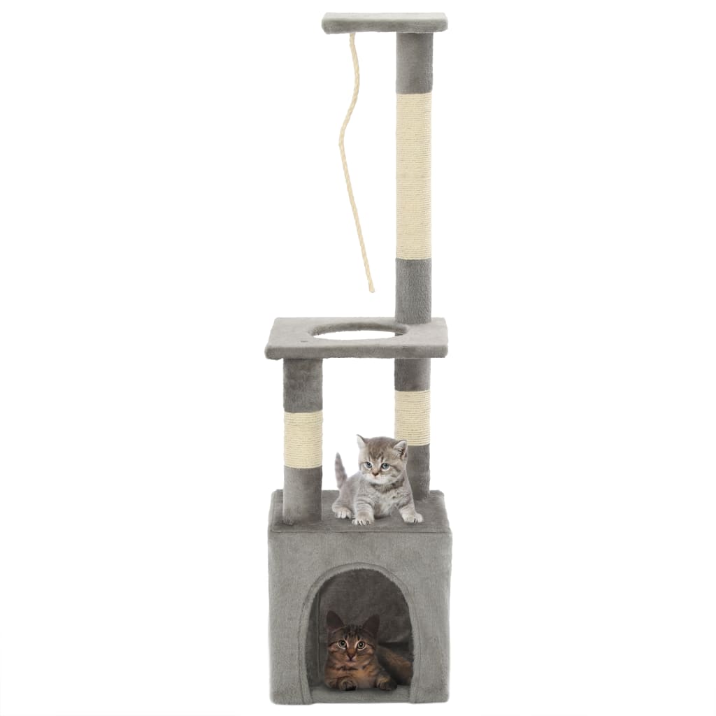 Cat Scratching Post with Sisal Scratching Posts 109 cm Grey