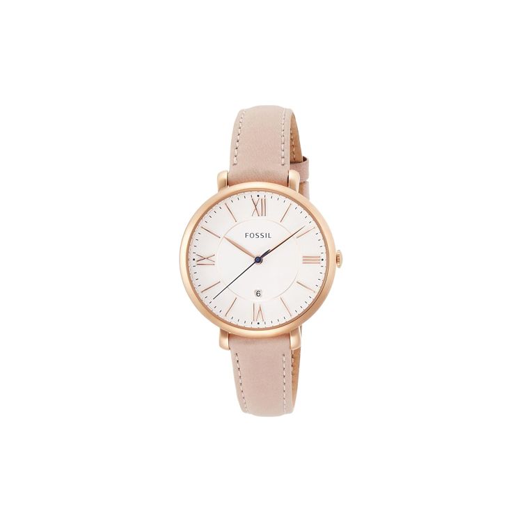 Fossil Jacqueline Series Watch Quartz Movement Leather Strap 36Mm White Dial Women watches ES3988 White Dial