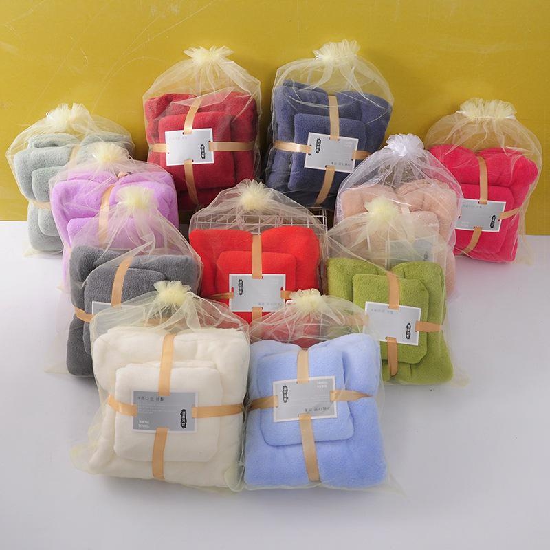 Mutter-Kind Korallenfleece Badetuch-Set - Weich, Dick, Saugfähig, 300g, Große Größe für den Heimgebrauch