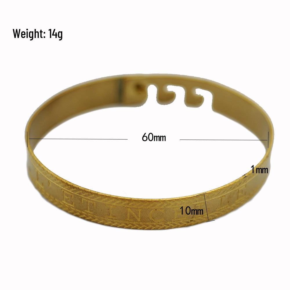 European  American Fashion All-Copper Open Bracelet - Simple  Elegant Design