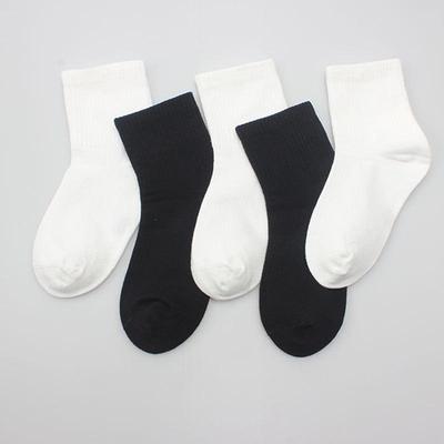 Six-Fingered Mouse Children's Mid-Calf Thick Cotton Sport Socks - Black & White, Versatile for Spring & Autumn