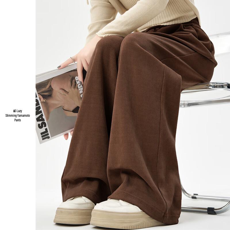 HSTYLE Women's 2025 Relaxed High-Waist Wide-Leg Trousers