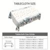 Christmas Reindeer Xmas Tree Snowflake Waterproof Tablecloth Table Decor Winter Kitchen Dining Tablecloth Christmas Decorations