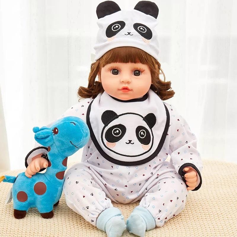 Large Rebirth Doll Realistic Speaking Baby Doll Soft Vinyl For Kids Dress Up Gift Ideal For Girls