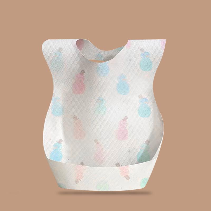 Printed Children's Disposable Rice Pocket Saliva Pocket Bib Saliva Towel Go Out Portable Washable Non-woven Bib