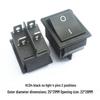 Rocker Power Reset Switch, 16A 250V, 4/6-Pin, 2/3-Position with Light, KCD4 Boat Shape