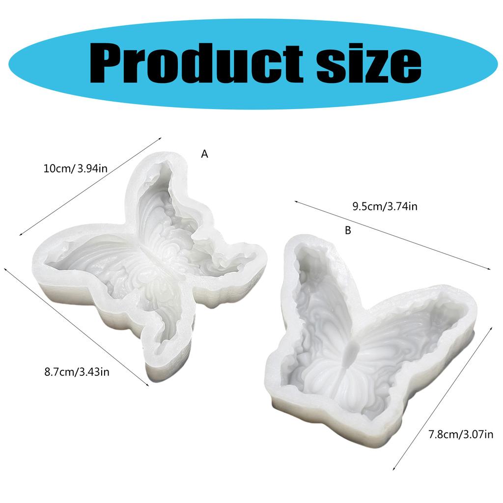Butterfly Shape Silicone Candle Molds for Epoxy Resin Candle Soap Home Decoration Fondant Silicone Molds for Cake Baking