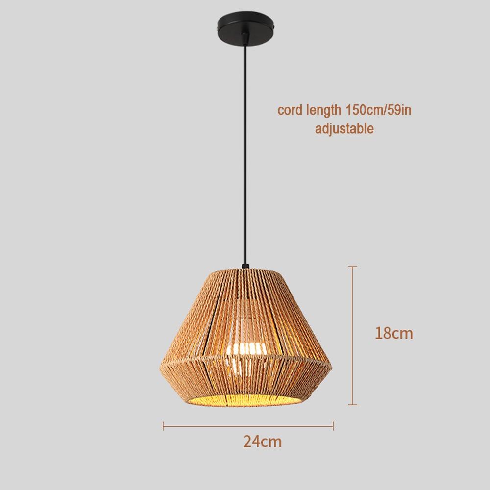 

JOYINLED Woven Chandelier Handmade Lampshade Pendant Lighting Fixture Rustic Hanging Lamp for House Living Room Home Dining Room No Bulb