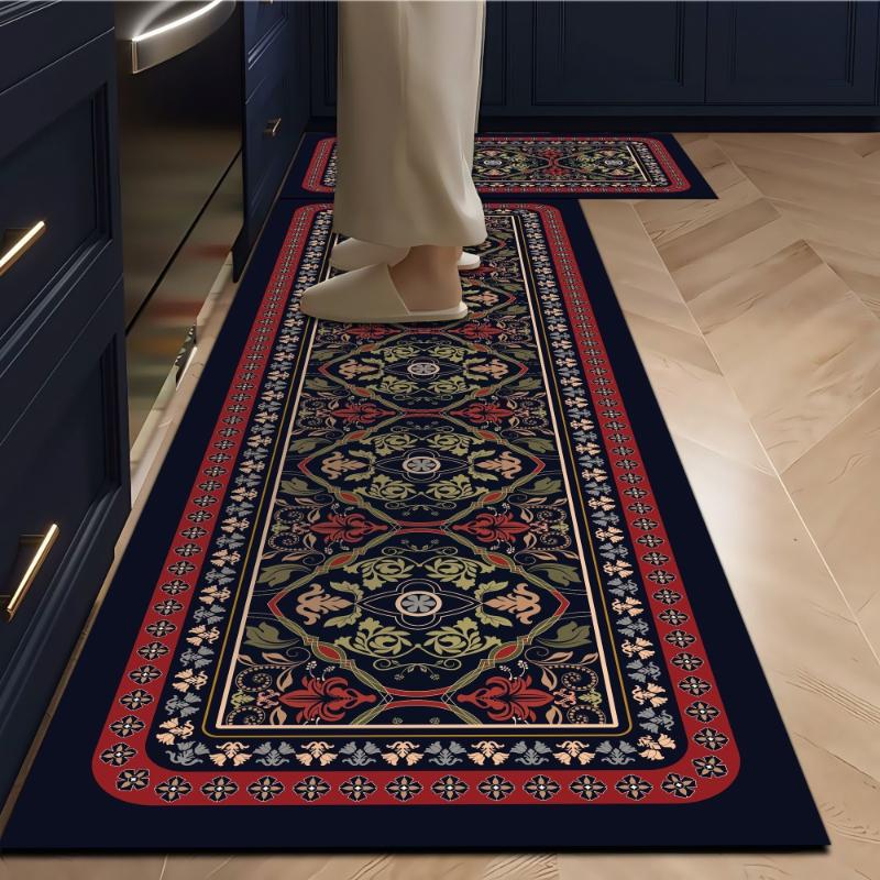 Kitchen Floor Mat Bedroom Living Room Long Bedside Hallway Hallway Soft Washable Carpet Non-slip Bathroom Entrance Doormat Tapis