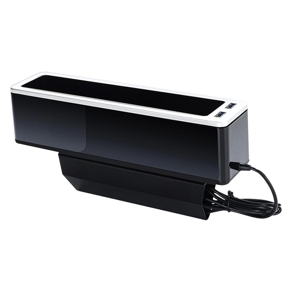 Car Seat Gap Filler Multifunctional Auto Seat Crevice Filler With 2 USB Charging Ports Reusable Console Side Pocket Organizer