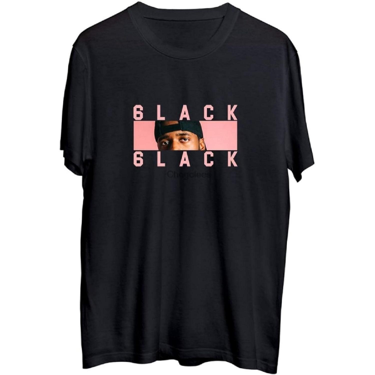 

LAYUNSHUDI 6lack Rap Music Eyes Band Men s T-Shirt Unisex Tee Shirts Black Clothing XXXXXL чорний