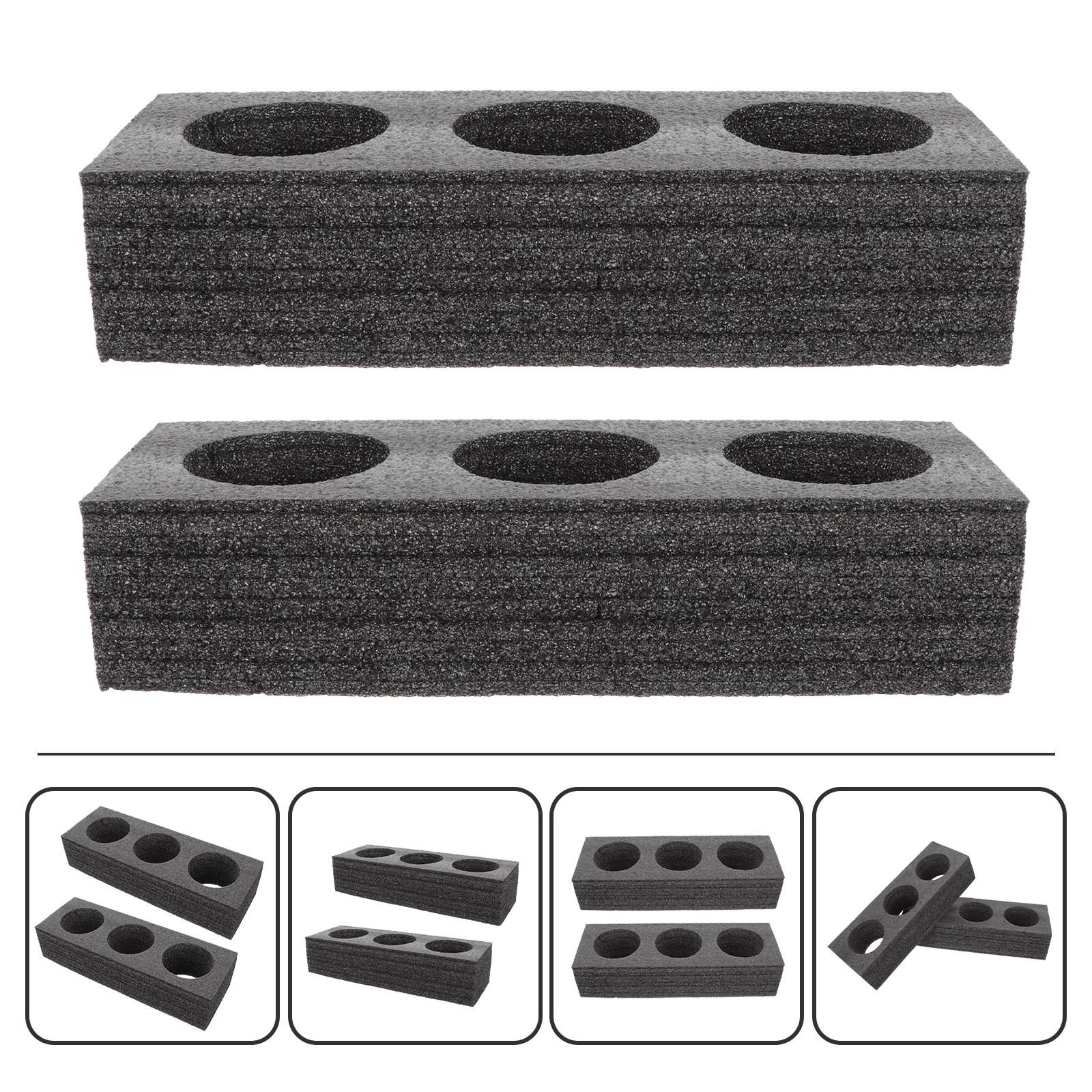 

2Pcs Pearl Cotton Cup Tray 3-Hole Drink Carrier Tray for Takeout Coffee Milk Tea Ice Cream Secure Beverage Packing Holder other