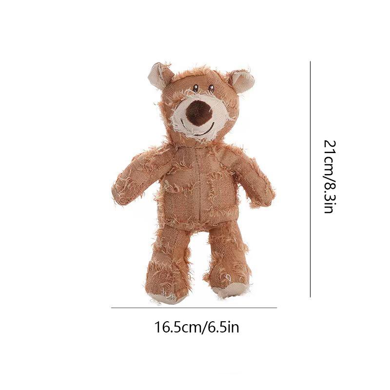 Pet Teddy Bear Soundmaking Toy Plush Interactive Dog Toys Grinding Cleaning Teeth Anti Bite Abreact Plaything Bear Pets Supplies